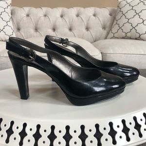 Tahari Black Sling Backs